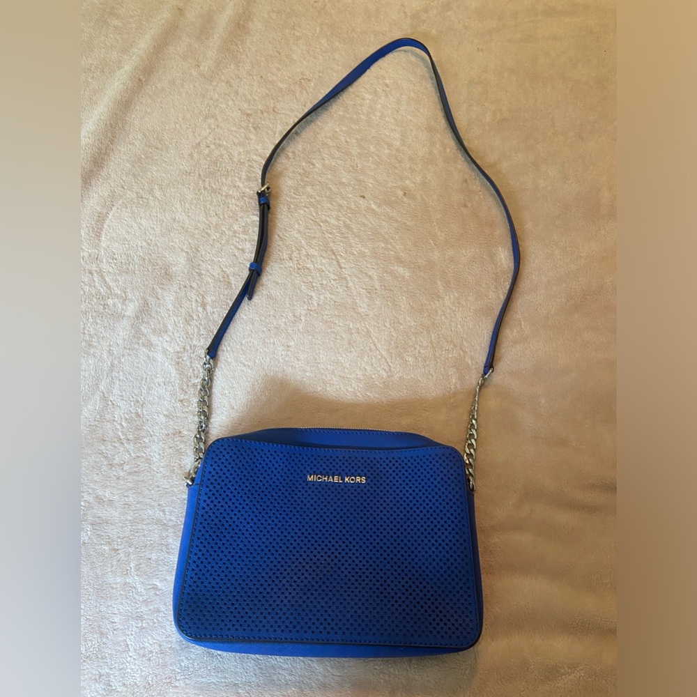 Royal blue Michael Kors crossbody/shoulder bag